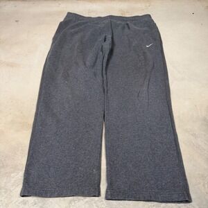 Nike Mens XL Charcoal Grey Fleece Open Hem Sweatpants 341574-071